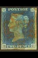 1840 2d Blue, SG 5, Check Letters "B - C", Used With 3 Margins & Small Corner Crease. (1 Stamp) For More Images, Please  - Altri & Non Classificati