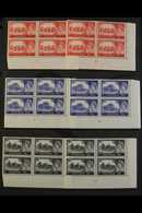 1963 BRADBURY WILKINSON "CASTLES" PLATE BLOCKS Wmk Multiple Crowns (SG 595a/98a) Plate Number Blocks Of Four Comprising  - Altri & Non Classificati