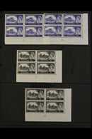 1967-68 BRADBURY WILKINSON "CASTLES" PLATE BLOCKS No Watermark (SG 759/62) Plate Number Blocks Of Four Comprising 2s6d P - Altri & Non Classificati