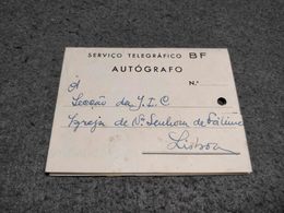 PORTUGAL TELEGRAFO AUTOGRAFO CHRISTMAS SIGNED M. LAPA USED NOT CIRCULATED - Brieven En Documenten