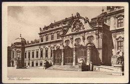 AUSTRIA TRAVELED POSTCARD ANSICHTSKARTE,  1925. WIEN BELVEDERE - Belvedere