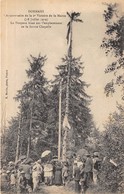 51-DORMANS- ANNIVERSAIRE 2e VICTOIRE DE LA MARNE, JUILLET 1919, LE DRAPEAU BISSE SUR L'ENPLACEMENT DE LA FUTURE CHAPELLE - Dormans