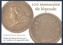 CPA MONNAIES DE LEGENDE  Carte Publicitaire Exposition 09/2003 à LYON - Münzen (Abb.)