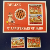 BELIZE Cardiologie, Cardiology, Cardiología. PAHO. Yvert 389/90+BF3. Mnh. ** - Andere & Zonder Classificatie