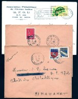 LOT 8 LETTRES SÉLECTION DE LA RÉUNION-  TIMBRES AVEC SURCHARGES FR CFA- 3 SCANS - Storia Postale