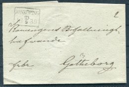 1839 Sweden Official Wrapper Jonkoping - Goteborg - ... - 1855 Voorfilatelie