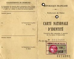 VP12.820 - MILITARIA - PARIS 1990 - Carte D'Identité - Mme TEMINE épouse BUENO Née à ALGER En 1917 - Politie & Rijkswacht