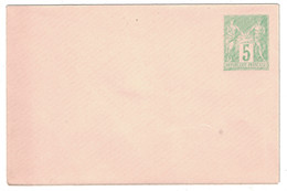 TYPE SAGE - ENTIER POSTAL NEUF 5c VERT-JAUNE Type ENVELOPPE PAPIER VERGÉ 107x70 Mm (DATE 934) - Enveloppes Types Et TSC (avant 1995)