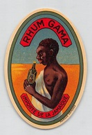 08314 "RHUM GAMA - IMPORTÉ DE LA JAMAĪQUE" ETICHETTA ORIG - Rum