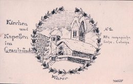 Grisons, Celerina, Alte Romanische Kirche, Dessin De W. Weber (2913) - GR Grisons