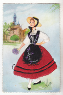 AGN-  CARTE BRODEE   LA TOULOUSAINE  CPA  CIRCULEE VOIR VERSO - Embroidered