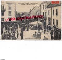 19- EYGURANDE - FETE DU 1 ER SEPTEMBRE 1912- CAVALCADE -LE CHAR DU DOLMEN 1916 - RARE - Eygurande