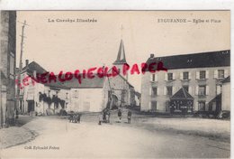 19- EYGURANDE - EGLISE ET PLACE - Eygurande