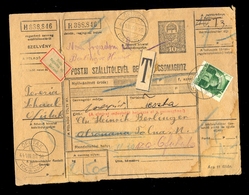 Hungary - Parcel Card Sent To Ofutak 1944. / 2 Scans - Autres & Non Classés