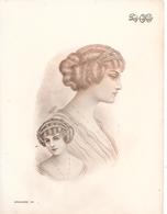 GRAVURE De COIFFURE - Format : 21cm X 27cm - Mode