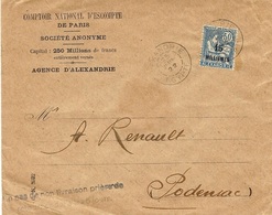 1922 -enveloppe à En-tête  Affr.  Y & T N°62   Pour Podensac - Covers & Documents