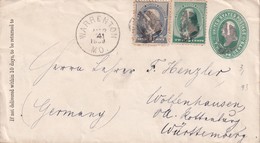 USA 1889 ENTIER POSTAL LETTRE DE WARRENTON - ...-1900