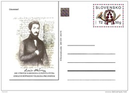 Slovaquie CDV 248 2015 Bicentenaire De Naissance De Ludovit STUR Homme Politique, Historien Et Poète Slovaque - Postcards