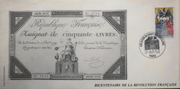Enveloppe G.F. 1er Jour 1990 - Bicenten. De La Révolution Française - Création Du Drapeau Tricolore 13.10.1990 - TB. Et - Rivoluzione Francese