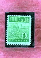 CUBA 1948 TOBACCO PICKING RACCOLTA DEL TABACCO CENT. 1c MNH - Neufs