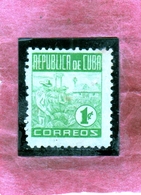 CUBA 1948 TOBACCO PICKING RACCOLTA DEL TABACCO CENT. 1c MNH - Unused Stamps