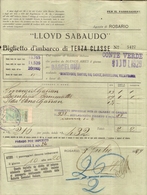 BOAT TICKET Buenos Aires To Barcelona 1929 LLOYD SABAUDO + INSPECTION OF EMIGRATION CONTENTS In WALLET From WAGONS-LITS - Europe