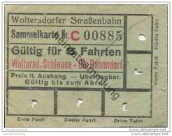 Fahrschein - Woltersdorf - Woltersdorfer Strassenbahn - Sammelkarte - Fahrkarte Gültig Für 5 Fahrten - Europa