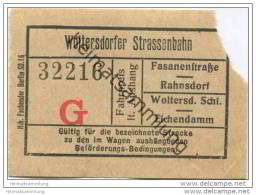 Fahrschein - Woltersdorf - Woltersdorfer Strassenbahn - Fahrschein - Europe