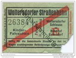 Fahrschein - Woltersdorf - Woltersdorfer Strassenbahn - Kinder-Fahrschein - Europa