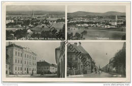 St. Valentin - Strassenpartie - Volks- Und Hauptschule - Totalansicht - Foto-AK - Verlag P. Ledermann Wien Gel. 1940 - St. Valentin