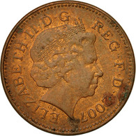 Monnaie, Grande-Bretagne, Elizabeth II, Penny, 2007, TTB, Copper Plated Steel - 1 Penny & 1 New Penny