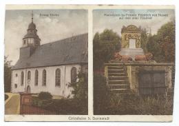 CPA GRIESHEIM B. DARMSTADT, EVANG. KIRCHE, MAUSOLEUM DES PRINZEN FRIEDRICH VON HESSEN AUF DEM ALTEN FRIEDHOF, ALLEMAGNE - Griesheim