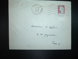 LETTRE TP MARIANNE DE DECARIS 0,25 OBL.MEC.15-6 1960 PARIS VI + 1ER JOUR D'EMISSION AU PUBLIC - 1960 Marianne Of Decaris