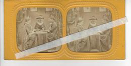 PHOTO STEREO Circa 1865 1870 JEU DE CARTES TAROT ? /FREE SHIPPING REGISTERED - Stereoscopic