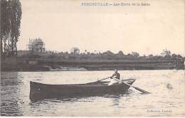 78 - PORCHEVILLE : Les Bords De La Seine ( Bon Plan Barque En 1er Plan ) CPA - Yvelines - Porcheville