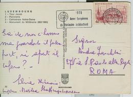 LUSSEMBURGO-LUXEMBOURG - DIFFERDANGE -4f - 1975 -SINGOLO - FLAMME "ANEE EUROPEENNE......"  ITALIA -ROMA - 1965-91 Jean