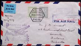 CHINA CHINE CINA MACAU 1937 TO U.S.A.COVER - Other & Unclassified
