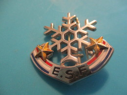 Insigne Sport à épingle/SKI/ Ecole Du Ski Français/ Flocon Deux  Etoiles/ DECAT /Vers 1970-80   SPO333 - Wintersport