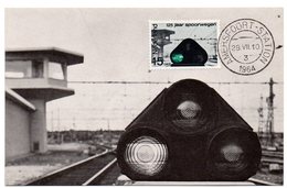 FERROVIAIRE = NEDERLAND 1964 = CARTE MAXIMUM STATION AMERSFOORT + N° 798 SIGNAL - Trenes