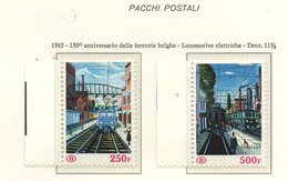 PIA - 1985 - Colis Postaux - Locomotives électriques Et Gare -  (Yv 459-60) - Bagages [BA]