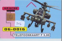 NEDERLAND CHIP TELEFOONKAART CRD-246 So * APACHE * KONINKLIJKE LUCHTMACHT *  Telecarte A PUCE PAYS-BAS ONGEBRUIKT  MINT - Armada