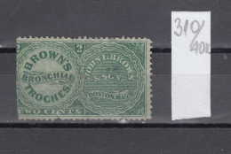 40K310 / 2 C. - John I. Brown & Son, Brown's Bronchial Troches. Boston, Massachusetts , Revenue Fiscaux USA - Revenues