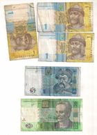 Ukraine - 3x 1 Hryvnia / Hryvni - 5 Hryvnia / Hryvni - 20 Hryvnia / Hryvni - Ukraine