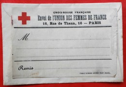 Enveloppe Avec Etiquette CROIX ROUGE FRANCAISE Union Des Femmes De France PARIS - Red Cross