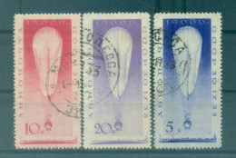 URSS 1933 - Y & T N. 38/40 Poste Aérienne - Ballon "URSS" - Usati