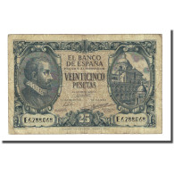 Billet, Espagne, 25 Pesetas, 1940-01-09, KM:116a, TB - 25 Peseten