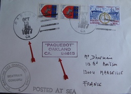 A143 - ✉️ - PAQUEBOT - CàD : OAKLAND (BAIE DE SAN FRANCISCO / ETATS-UNIS) - COURRIER DEPOSE EN PLEINE MER > MARSEILLE - Correo Marítimo