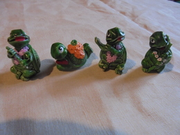 Vintage - Petit Lot De 4 Tortues Kinder - Monoblocchi