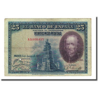 Billet, Espagne, 25 Pesetas, 1928-08-15, KM:74a, TB - 1-2-5-25 Pesetas