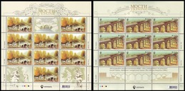 UKRAINE/ UCRAINA/ UKRAINA -EUROPA 2018 -"PUENTES.- BRIDGES - BRÜCKEN - PONTS" - TWO SHEETLETS Of 9 STAMPS +3 LABELS - 2018